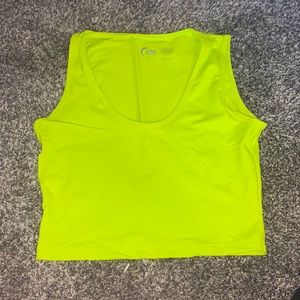 Zyia neon yellow/green athletic crop  top